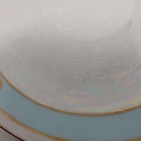 VTG Thomas Bavaria J.O'B. Decorative Small Plate -Blue w/Gold Trim - Lusterware - Picture 2 of 13